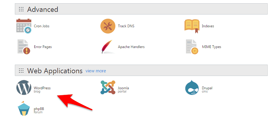 One Click WordPress Installation
